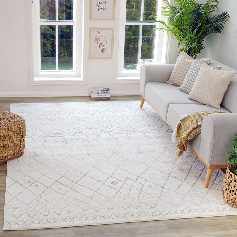 Rug Branch Satori Contemporary Boho Beige Cream Indoor Area Rug