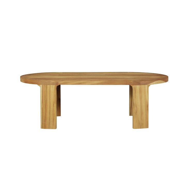 Crafters and Weavers Eclipse Outdoor Solid Teak Wood Coffee Table