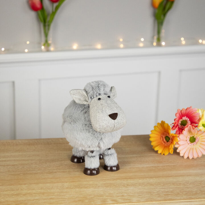 Bouncing Sheep Table Top Easter Figure - 7.5" - Gray