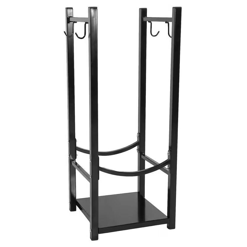 Hivvago Black Indoor/Outdoor 32-inch Firewood Log Rack