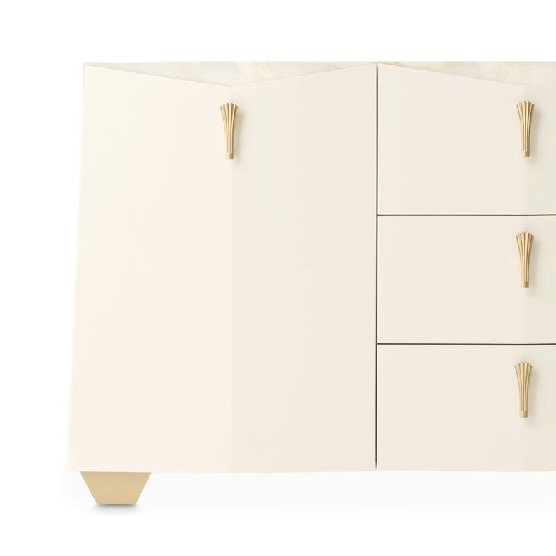 Michael Amini Fantosini Sideboard - Creamy Pearl image number 5