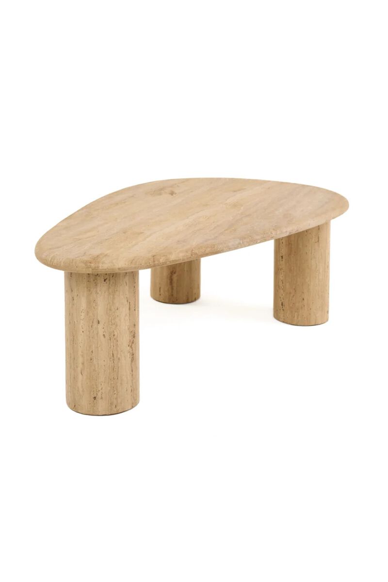 Freeform Travertine Coffee Table | OROA Modern Gracemont image number 3