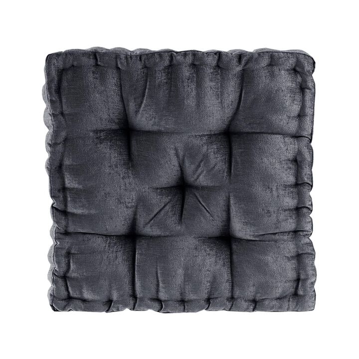 Gracie Mills Elara Textured Poly Chenille Square Floor Pillow Cushion