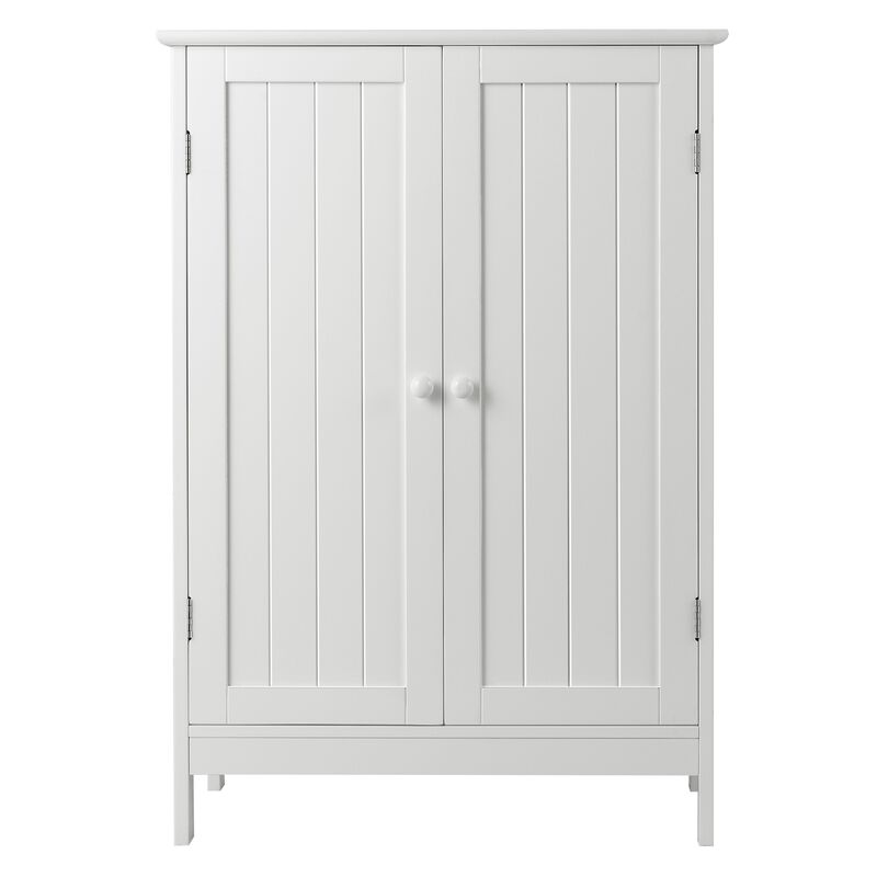 2-Door Freee-Standing Bathroom Cabinet with Shelf
