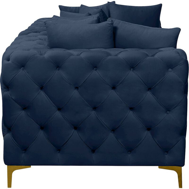 Meridian Furniture Tremblay Navy Velvet Modular Sofa