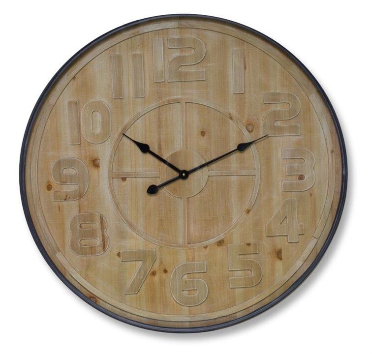 HouzBling Wall Clock 31.5"D MDF/Iron