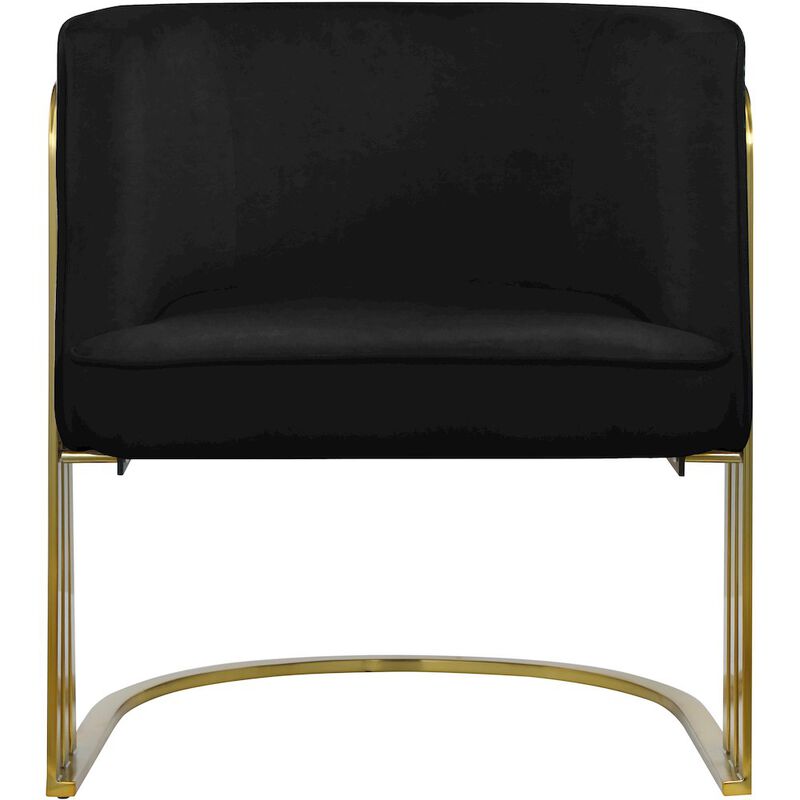 Meridian Furniture Rays Black Velvet Accent Chair