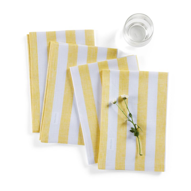 Linen Dinner Napkins - Sorrento Stripe image number 0
