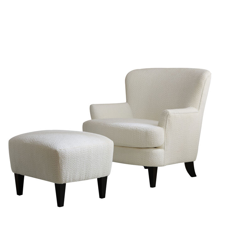 Christopher Knight Home Jamie Contemporary Boucle Upholstered Club Chair and Ottoman Set