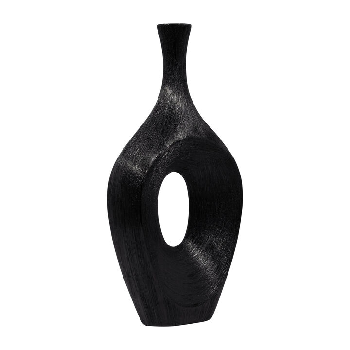 19" Scratched Open Cut Vase