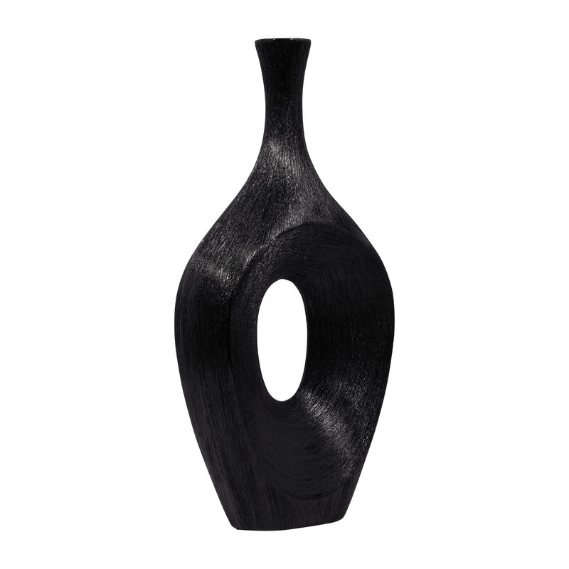 19" Scratched Open Cut Vase image number 1