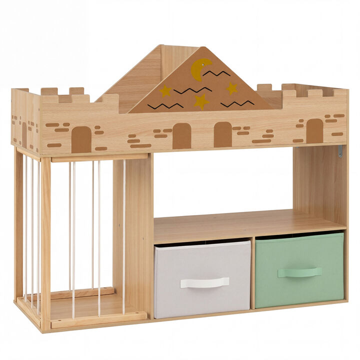 Kids Toy Organizer with Open Shelves and Stuffed Animal Storage