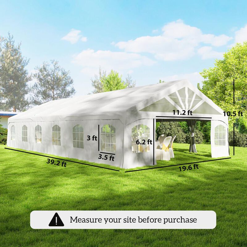 Hivvago 19.5x39 Large Party Canopy Tent for Outdoor Events image number 2