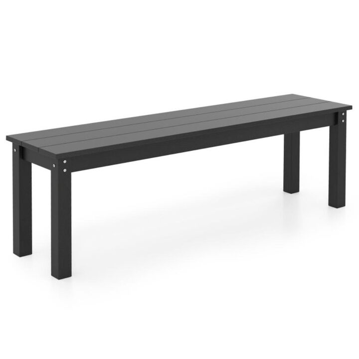 2-3 Person HDPE Outdoor Garden Bench Backless and Weather-Resistant