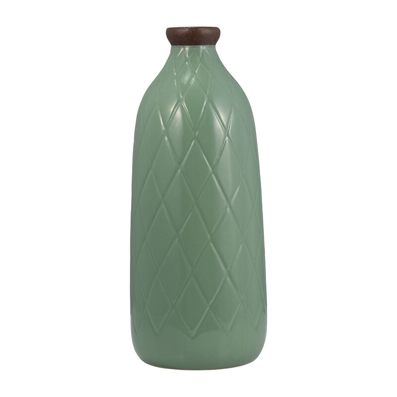 16" Plaid Textured Vase image number 2