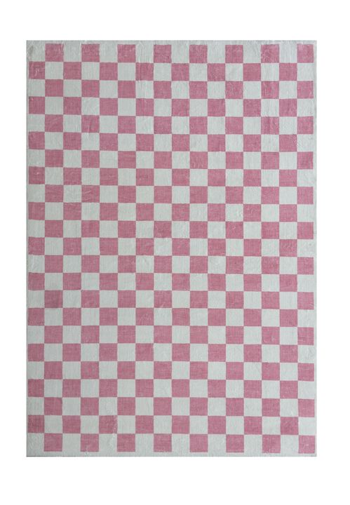 HomeRoots Checkered Area Rug