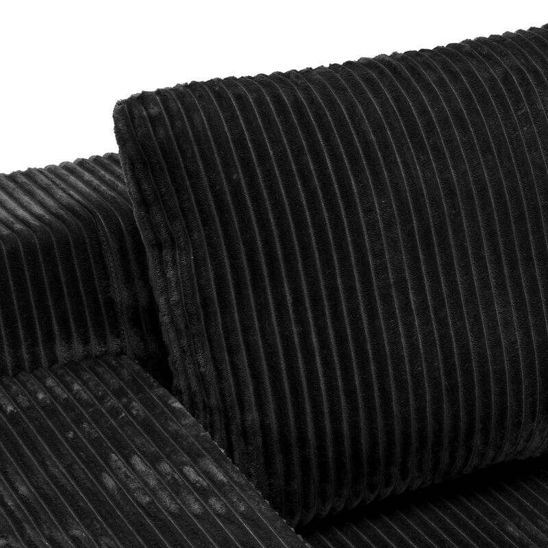 Losmek Modern L‑Shaped Corduroy Sectional Sofa image number 4