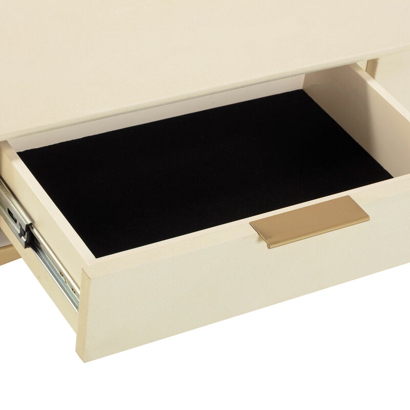 Pesce Cream Shagreen Console Table image number 5