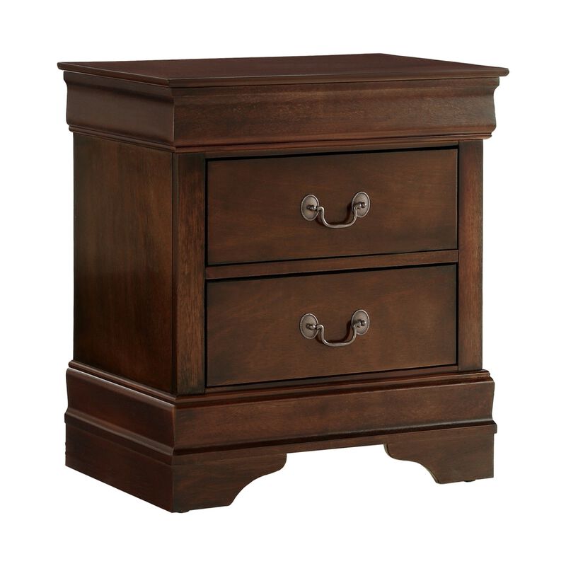 Queen Size Bedroom Set, Brown Finish, 3-Piece Set with Bed and Two Nightstands image number 3