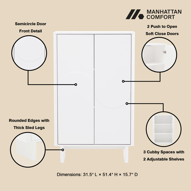 Ella White Accent Cabinet