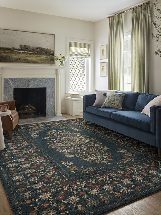 Laurel LAU-02 Navy 9''2" x 12''2" Rug by Rifle Paper Co.