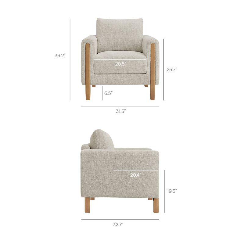 Hawken Boucle Fabric Accent Armchair image number 1