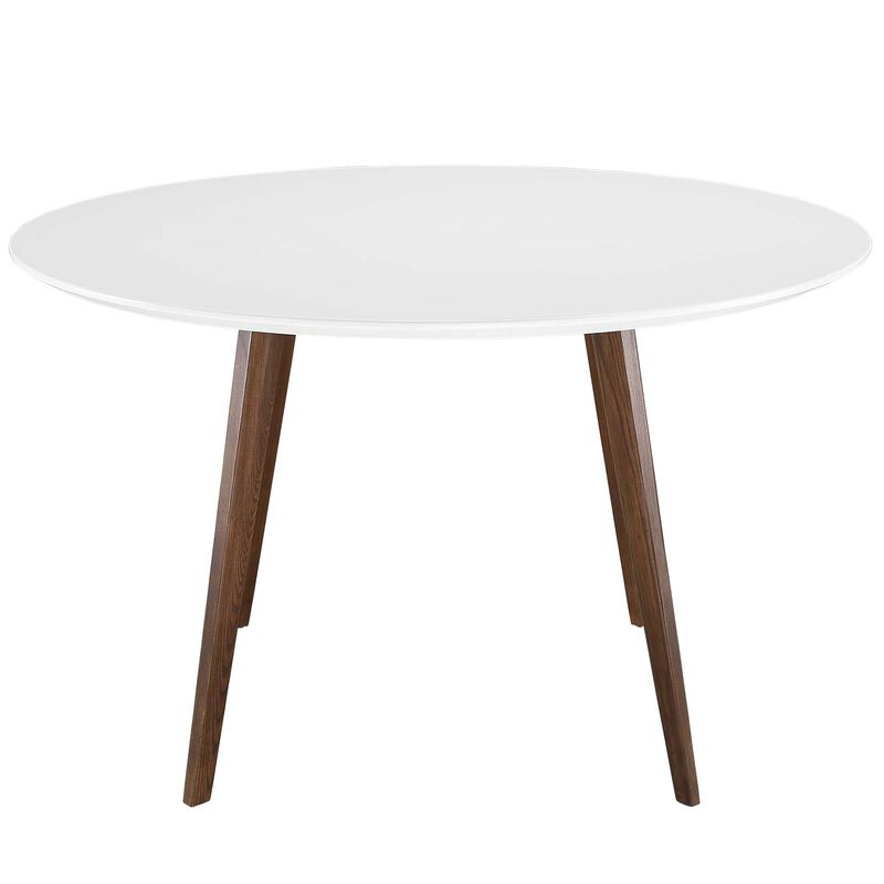 Modway - Platter Round Dining Table White