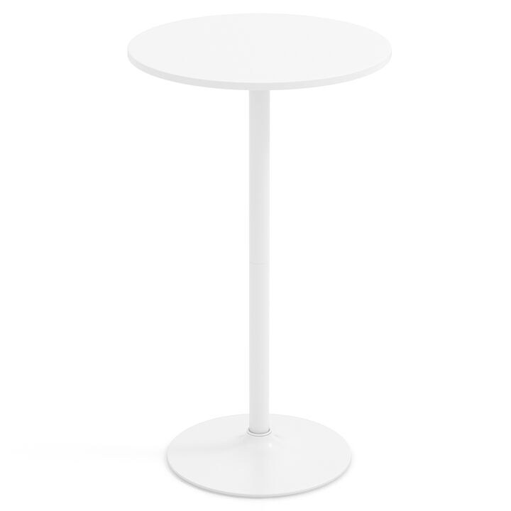 Round Bar Height Bistro Table – Tall Coffee & Cocktail Table for Kitchen or Home Bar