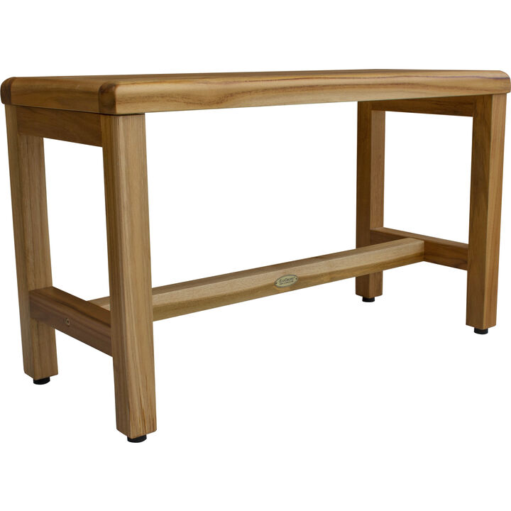 EcoDecors Eleganto EarthyTeak 30" Teak Wood Shower Bench