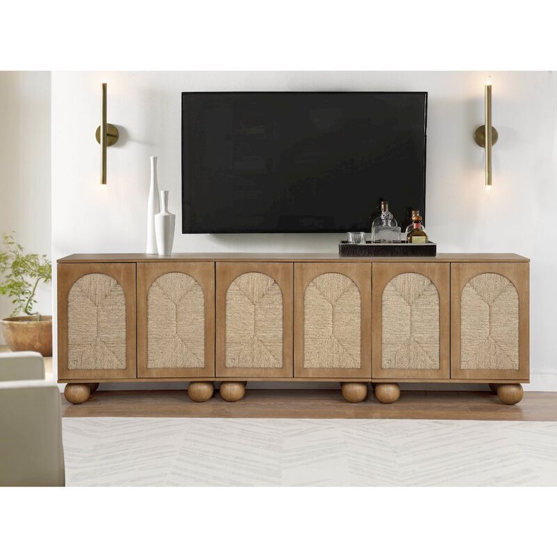 Cyrus 31" Wide 2-Door Accent Cabinet Natural Wood Finish image number 8