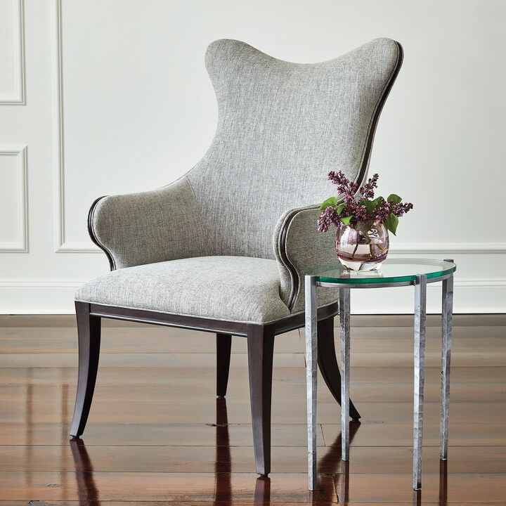 Petite Oval Accent Table- Silver