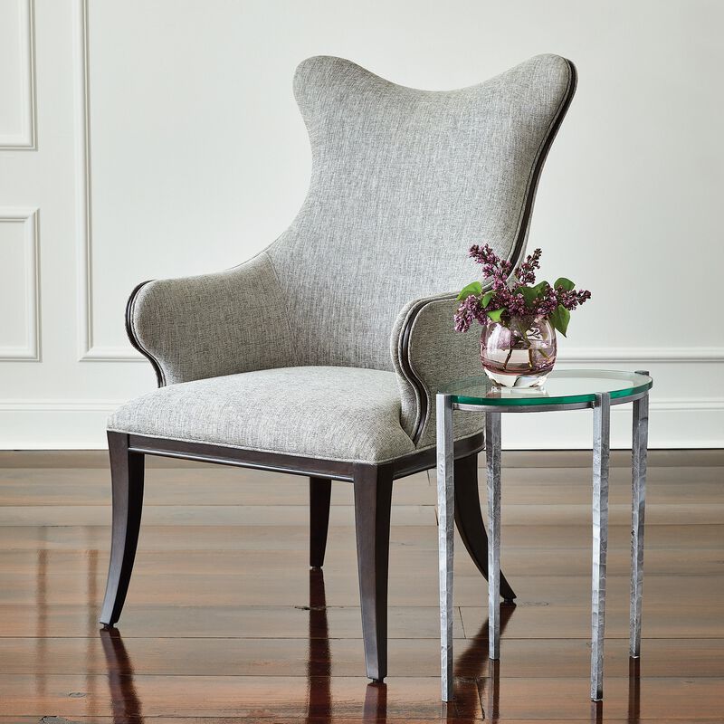 Petite Oval Accent Table- Silver