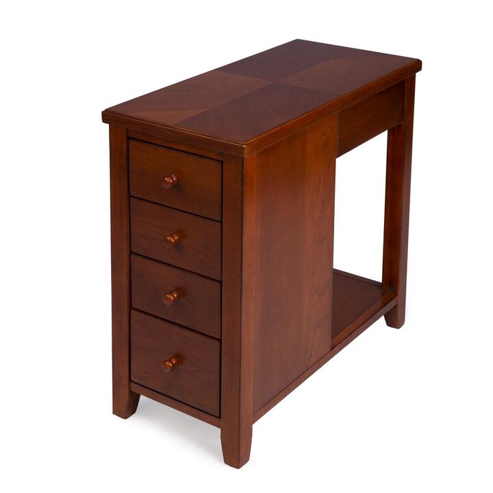 Butler Specialty Kelton 4 Drawer Side Table, Medium Brown