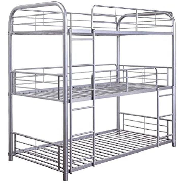 Cairo Bunk Bed - Triple Twin in Silver