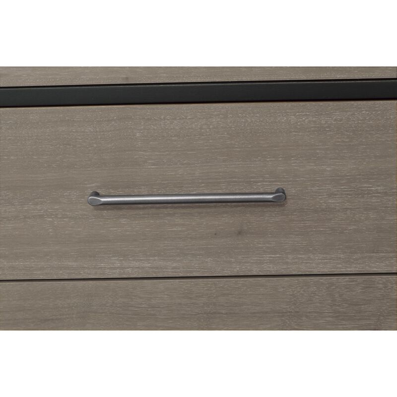 Modern Two-Tone Finish 1pc Chest of Drawers Walnut Veneer Tapered Turned Legs Bedroom Furniture
