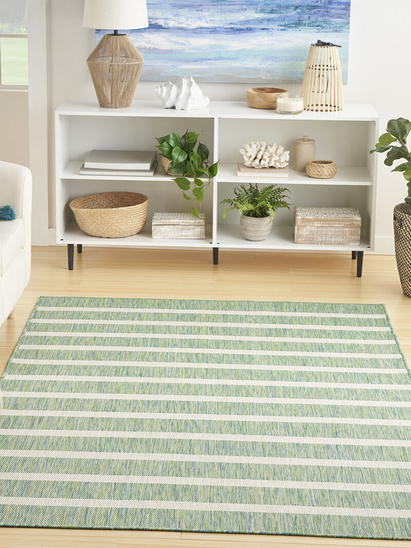 Positano POS03 Blue/Green/Ivory 5' x 7' Rug image number 8