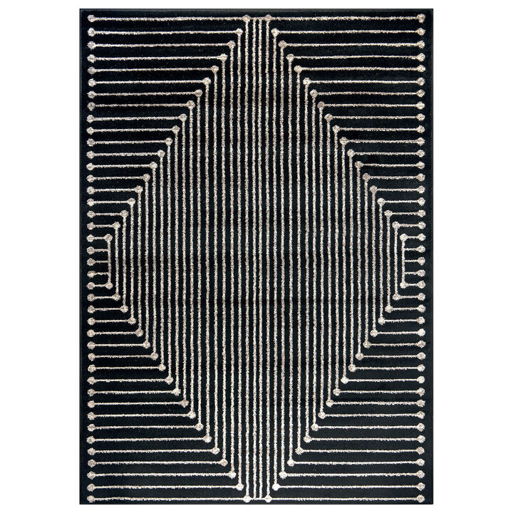 World Rug Gallery Contemporary Bohemian Stripe Indoor Area Rug