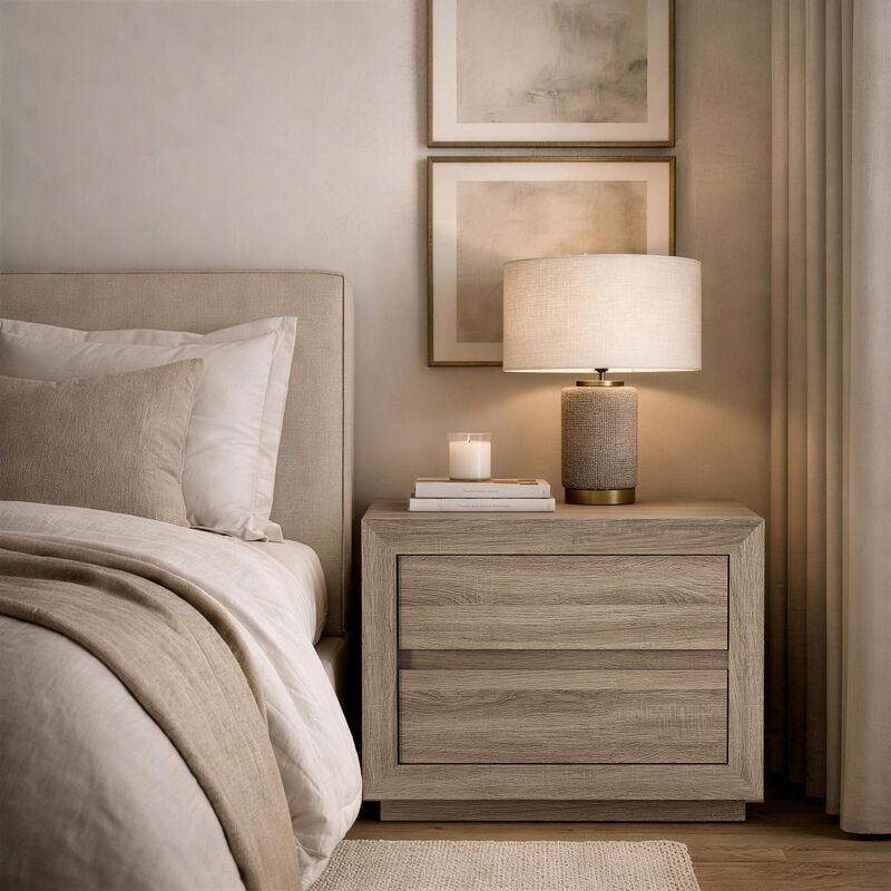 Soren 32" 2-Drawer Nightstand in Natural Oak image number 1