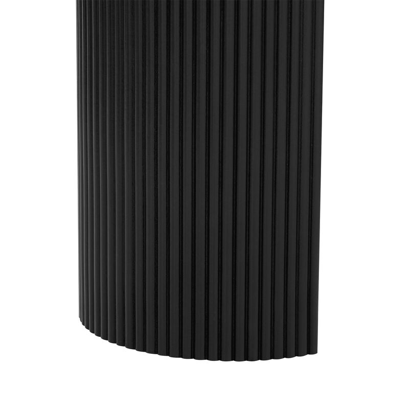 Curved Design Console Table with Unique Vertical Stripe Design, Suitable for Living Room, Study and Entrance image number 5