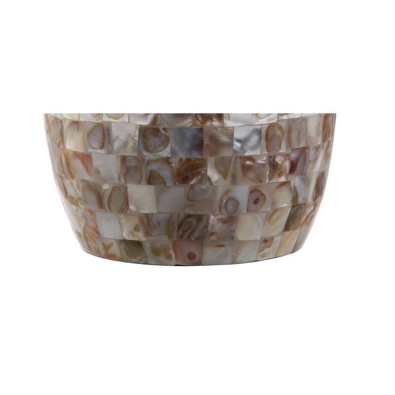 Verna 26.5" Seashell LED Table Lamp, Ivory/Beige image number 7