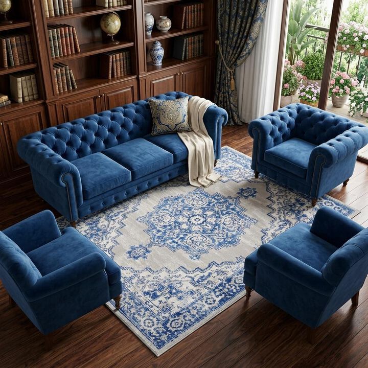 HomeRoots Floral Area Rug