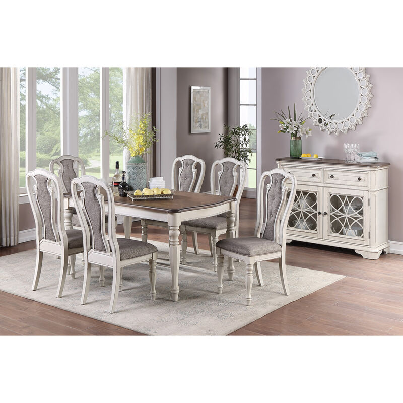 Streamdale Grey Upholstered Tufted Dining Chairs (Set of 2) image number 3