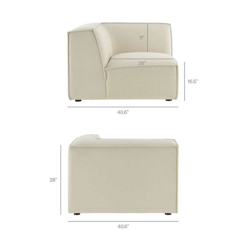 Restore 3-Piece Performance Fabric Upholstered Modular L-Shaped Sectional Sofa image number 3