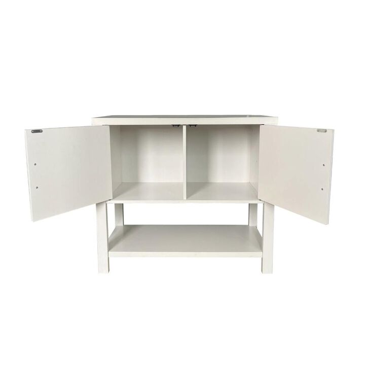 Modern 2 Drawer Wooden Storage Console Table