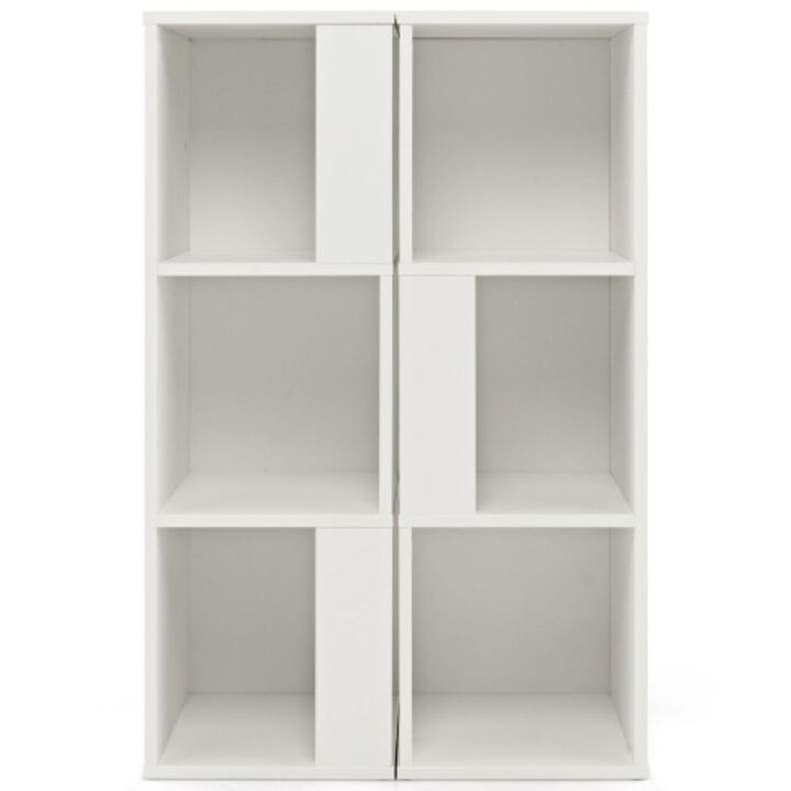 6 Cube Freestanding Bookcase with Anti-toppling Device