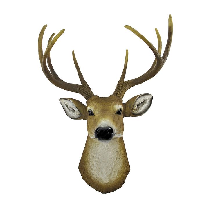 Lifelike Faux 8 Point Buck Deer Head Bust Wall Mount Hanging 23 Inch