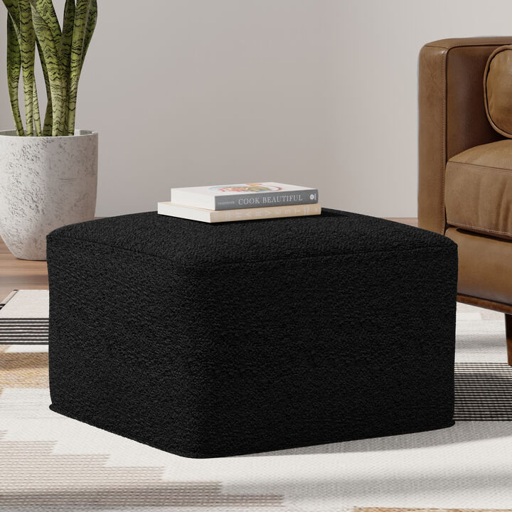 Simpli Home Chantal Square Pouf