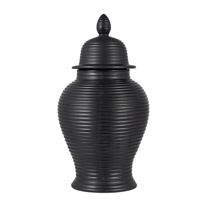 Cer, 24" Ribbed Temple Jar