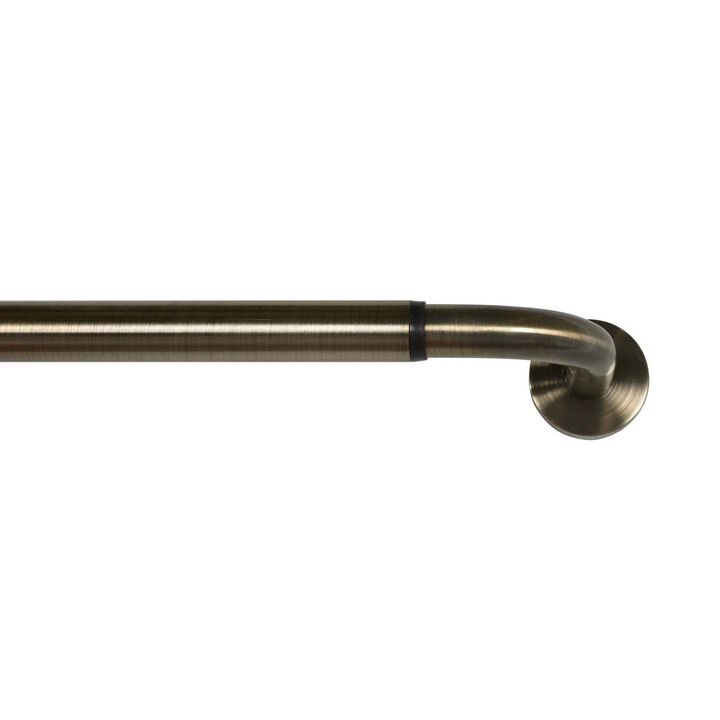 Versailles Privacy Wraparound Rod Set - 66x120", Antique Brass