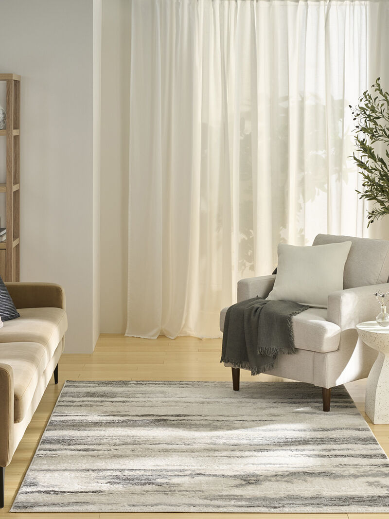 Serenity Home SRH12 Gray/Multicolor 5'3" x 7'3" Rug